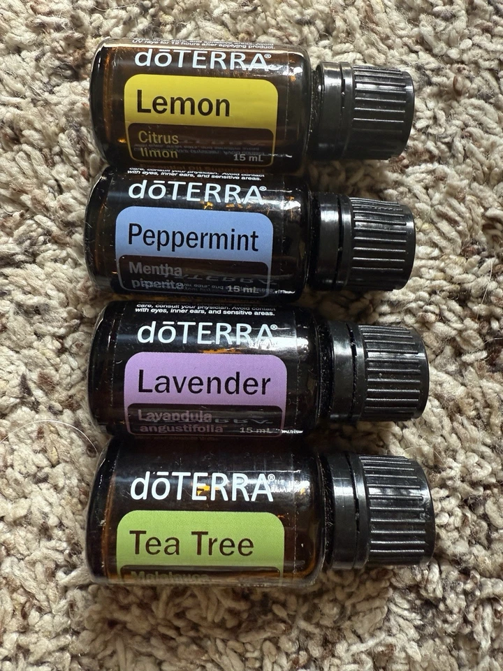 Doterra Lemon, Lavender, Tea Tree Peppermint Set (4 Bottles) - Image 1 of 1