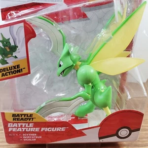 Jazwares 2022 Pokemon 3" SCYTHER BATTLE FEATURE FIGURE Deluxe Action | Brand New - Picture 1 of 7