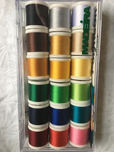 Madeira Polyneon Embroidery/ Quilting Thread 18 Spools of 400 M -Assorted Colors - Picture 1 of 4