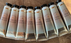 8 CREMA DE MANOS VAINILLA ROMANCE 1 oz tamaño viaje manteca de karité baño y cuerpo funciona - Imagen 1 de 2