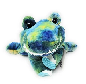 Holiday Time Baby Alligator Blue Textured Glitter Eye Plush 14"x13" Ages 3+ New - Picture 1 of 3