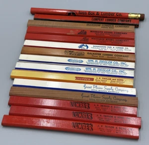 1940s Lot LUMBER Advertising PENCILS Vintage MINNESOTA Mankato MARSHALL Ziegler - Picture 1 of 15