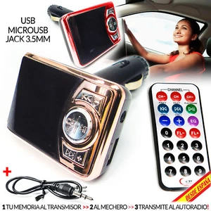 TRANSMISOR REPRODUCTOR FM PARA MECHERO DE COCHE microSD MICRO SD USB MP3 CAR - Imagen 1 de 31