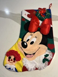 RAR Disney Store Parks 20" Vintage 90er MINNIE MOUSE Weihnachtsstrumpf - Bild 1 von 16