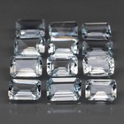 Aquamarine 12 Pcs Set 5.05 ct Blue Octagon 6x4 mm Natural Untreated VVS Clarity