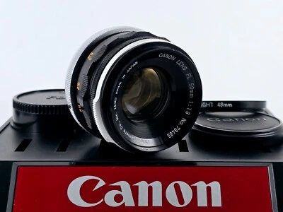 🌸[Near MINT+++] Canon FL 50mm F1.8 Standard Prime MF Lens From Japan - Image 1 of 4