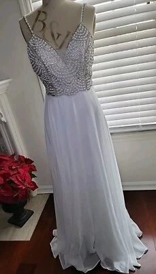 Speechless белое платье жемчуг лиф стримы размер 7 - Изображение 1 из 4