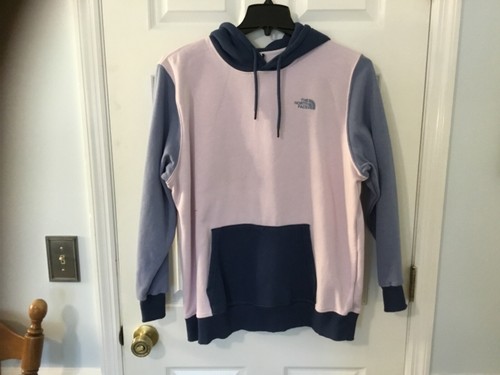 OFF WHITE The North Face Pullover Felpa con Cappuccio Donna XL Crema e Blu Colorblock