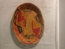 vintage Ethiopian hand woven basket oval basket handmad African Art