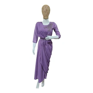 Women's Silk Evening Formal Party Ball Gown Ladies Prom Bridesmaid Long Dress - Picture 1 of 2