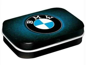 Retro Tin Metal Pill Box 'BMW LOGO' Blue Sugar Free Mints Licensed Nostalgic Art - Picture 1 of 3