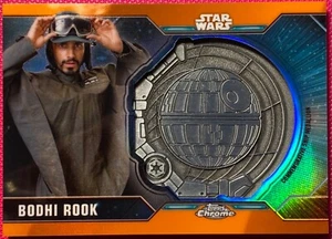 Star Wars 2021 Chrome Legacy, Bodhi naranja refractor tarjeta medallón SM-BR #05/25 - Imagen 1 de 2