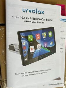 URVOLAX Android 13 Radio Coche con Pantalla, 10.1 Pulgadas Inalámbrico CarPlay Apple En - Imagen 1 de 11