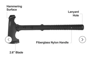 HITDUDU. CAMPING AND HATCHET Tactical Tomahawk With Hammer Face 15.7” - Picture 1 of 11