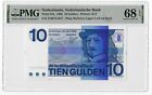 Netherlands 10 Gulden 1968 Unc pn 91b PMG 68 EPQ , Banknote24