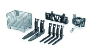 Bruder 02318 Front loader Accessory: Box Pallet, Winch and Forklift - Picture 1 of 1