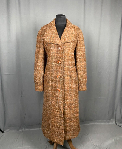 SAINT LAURENT (YSL) RARO! Cappotto donna Saint Laurent Rive Gauche lana marrone taglia 40