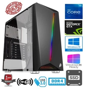 i7 GAMING PC - INTEL CORE i7 11700K 16GB RAM 240GB SSD NVIDIA GEFORCE GTX1050Ti - Picture 1 of 10