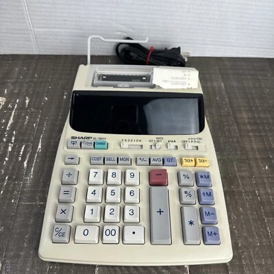 Sharp EL-1801V Printing Calculator Electronic Adding Machine 2 Tested Works - Image 1 of 4