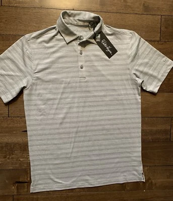 高尔夫衬衫 Walter Hagen Perfect 11 Polo 衫尺寸小号灰色/白色全新带标签网球 — 第 1/4 张图片