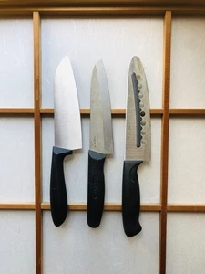 [As is & Not sharpened] Set of 3 Professional Chef's Knives Pre-Owned_381 - Picture 1 of 2