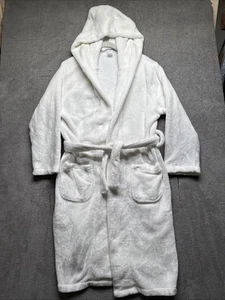 Pottery Barn Kids White Plush Robe 12-14 Spa Lounge Bath Wrap Unisex Flame Safe - Picture 1 of 10