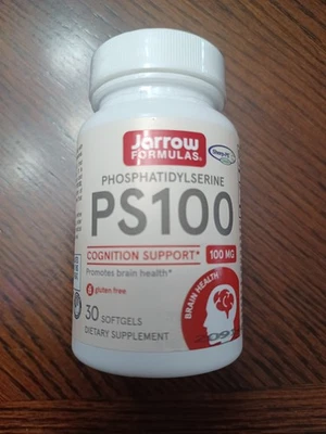 Sealed Jarrow PS 100, Phosphatidylserine, 100 mg, 30 Softgels Exp. 05/26 - Image 1 of 3