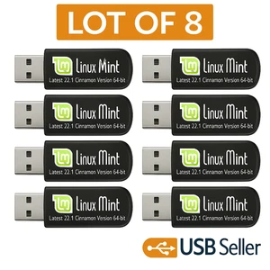 Pack of 8 -Linux Mint Latest 22.1 Cinnamon 64bit BOOTABLE/LIVE USB FREE SHIPPING - Picture 1 of 4