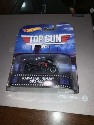 Motocicleta Hot Wheels 2016 Retro Entertainment Top Gun Kawasaki Ninja GPZ 900R Foto 1 de 4