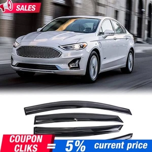 2013-2018 For Ford Fusion Window Visor Rain Vent Guards Sun Rain Shade Deflector - Picture 1 of 17
