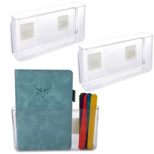 3-Pack Clear Acrylic File Organizer - Durable Plastic Single Pocket Wall Hang... - Picture 1 of 7