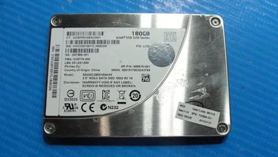 HP 455 G7 Intel 180GB 2.5" SATA SSD Solid State Drive SSDSC2BW180A3H 702804-001 - Image 1 of 2