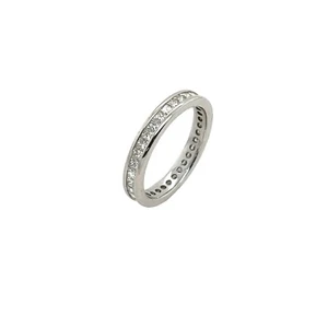 18kt Weißgold Diamant Full Eternity Ring, 1,0ct Princess Cut Diamanten - Bild 1 von 5