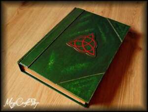 Charmed BOOK OF SHADOWS with BLANK removable ivory pages and SCREWS - BIG size 