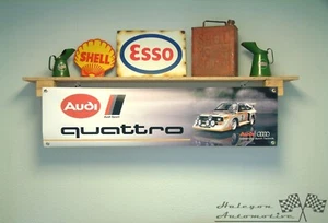 Audi UR Quattro Banner Auto Garage Werkstatt Wand Display Oldtimer Rallye Motorsport - Bild 1 von 3