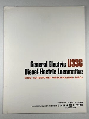 1968 General Electric U33C Locomotive - Vintage Railroad Sales Brochure - Image 1 of 4