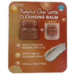 Purlisse Pumpkin Chai Latte Cleansing Balm, 3.4 Ounce  w/ Bonus Travel Size - Picture 1 of 2