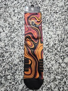 Virginia Tech Trippy Colorwave Strideline Premium Crew Sock NCAA College New  - Picture 1 of 5
