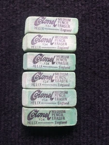Vintage Helix Y34 Erasers x 6 - Picture 1 of 2
