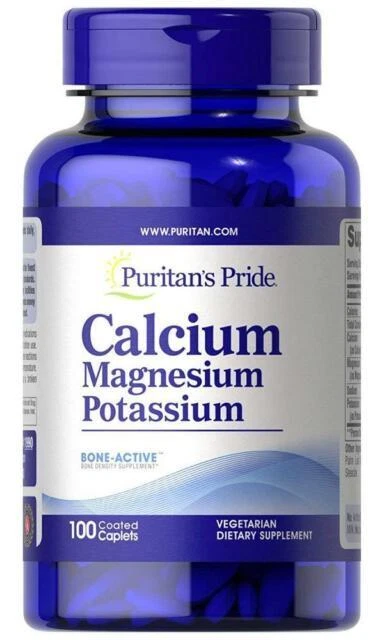 Puritan's Pride Calcium Magnesium and Potassium - 100 Caplets