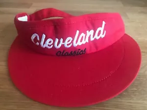 Nuevo Cleveland Clásicos Borde Ancho Golf Sol VISOR, Rojo - Bild 1 von 1