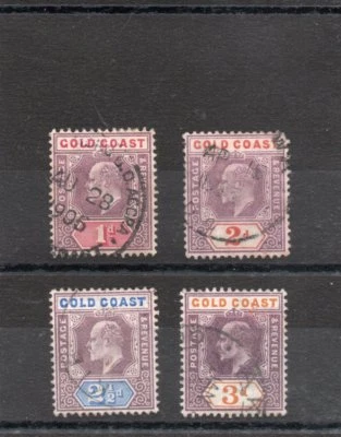 Gold Coast EV11. 1902 4 low vals. 1d-3d sg 39-42 Used - Image 1 of 2