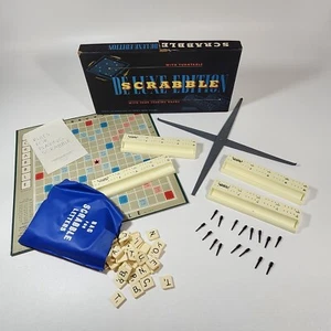 Scrabble De Luxe Edition Spears Turntable Board Game Vintage 1950s Complete Box - Picture 1 of 15