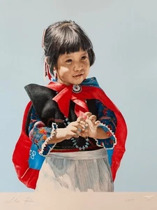 STEVE FORBIS "ZUNI SUN" HAND SIGNED COLOR LITHOGRAPH BON A TIRER  1/1  1988 - Picture 1 of 5