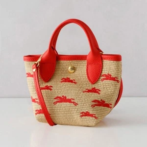 OFERTA LONGCHAMP Bolso Cesta LE PANIER PLIAGE 2 Vías Hombro Fresa Talla XS NUEVO - Imagen 1 de 9