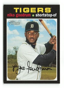 2020 Topps Heritage Niko Goodrum  #388   Detroit Tigers Baseball Card