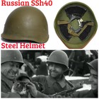 Original Soviet Soldier Helmet SSH40 Steel Unissued Stamped Russian Army Surplus