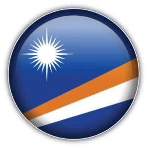 Marshall Islands Flag Glossy Label Car Bumper Sticker Decal - ''SIZES'' - Foto 1 di 1