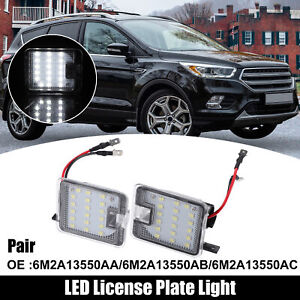 1pair Car LED License Plate Light for Ford Kuga MK1 2008-2012 No.6M2A13550AA