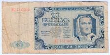 1948 Poland 20 Zlotych 7527342 Paper Money Banknotes Currency